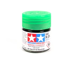 Tamiya X-25 skaidrūs žali akriliniai dažai (Clear Žalias) 10 ml