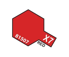 Tamiya X-7 blizgūs raudoni akriliniai dažai 10 ml