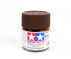 Tamiya X-9 rudi akriliniai dažai modeliams 10 ml