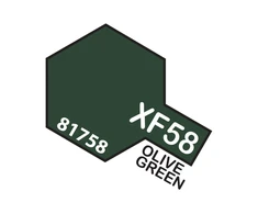 Tamiya XF-58 alyvuogių žalia akriliniai dažai, 10 ml (matiniai)