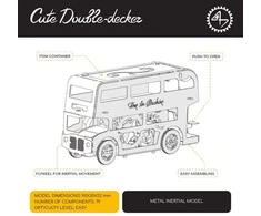 Time For Machine Cute Double-Decker - metalinio konstruktoriaus komplektas