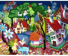 TPS Tapyba Pagal Skaičius: „Pasakų miestas“ 40x50 cm