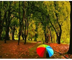 TPS Tapybos rinkinys "A bright umbrella in the fall"