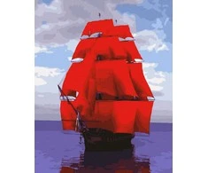 TPS Tapybos rinkinys "Ship with red sails"