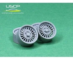 Ukrainian Scale Cars USCP Alpina 14'' ratų komplektas su padangomis, mastelis 1:24 (24P081T)