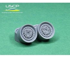 Ukrainian Scale Cars USCP BBS 2 dalių 14" ratų komplektas su padangomis, 1/24