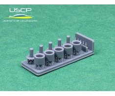 Ukrainian Scale Cars USCP BBS Mahle 14'' ratlankių ir padangų rinkinys 1:24 (24P121T)