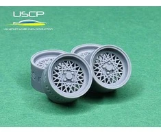 Ukrainian Scale Cars USCP BBS Mahle 14'' ratlankių ir padangų rinkinys 1:24 (24P121T)