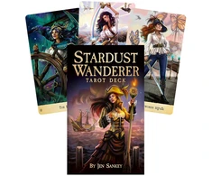 Us Games Systems Stardust Wanderer Tarot – kosminė taro kaladė auksiniais kraštais, 78 kortos