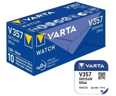 Varta 357 SR44 sidabro oksido laikrodžių baterijos 10 vnt.