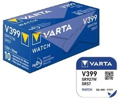 Varta 399 SR927W sidabro oksido laikrodžio baterijos 10 vnt.