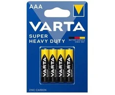 Varta AAA cinko-anglies baterijos Super Heavy Duty, 4 vnt.