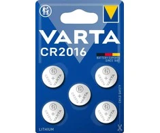 Varta CR2016 ličio monetinės baterijos 3V, 5 vnt