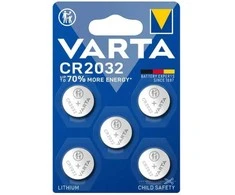Varta CR2032 3V ličio monetinės baterijos, rinkinys 5 vnt.