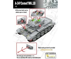 Vespid Models A34 Comet Mk.1B britų tankas 1/72 plastikinis modelis