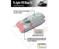 Vespid Models Maus V2 vokiečių super sunkus tankas 1/72, plastikinis rinkinys