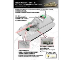 Vespid Models Panzerkampfwagen Maus II tankas 1/72 surenkamas modelis 720006