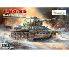 Vespid Models T-34/85 1944 plastikinis tanko modelis 1/72 Vespid
