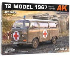 Volkswagen T2 1967 tarnybinis mikroautobusas 1/35 AK Interactive