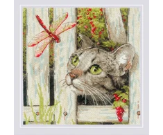 Riolis Kryželiu siuvinėjimo rinkinys. „Kas tu toks?“ 20x20 cm SR2289