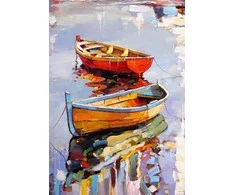 Wizardi Deimantinis paveikslas Boats WD122 27*38 cm