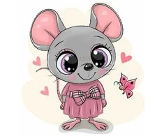 Wizardi Deimantinis paveikslas Cute Mouse WD2476