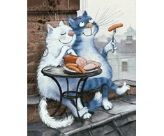 Wizardi Deimantinis paveikslas On the Roof WD264 40*50 cm