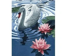 Wizardi Deimantinis paveikslas Princess Swan WD241 38*48 cm