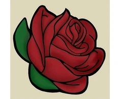 Wizardi Deimantinis paveikslas Rose Bud WD299 20*20 cm