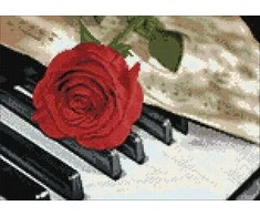 Wizardi Deimantinis paveikslas Rose Music WD053 38*27 cm