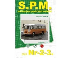 Wmc Models PAZ-672M autobuso popierinis modelis 1/32 SPM surinkimui