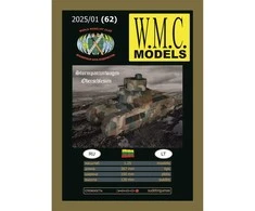 Wmc Models Sturmpanzerwagen Oberschlesien vokiečių tankas 1/25 – popierinis modelis WMC