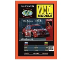 Wmc Models WMC Alfa Romeo 155 V6 Ti klijuojamas popierinis modelis 1:25