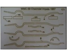 Wmc Models WMC Chevrolet Impala 1967 faneros rėmas, lazeriu pjautas, 1:25 mastelis