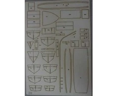Wmc Models WMC JŽS-80 jūrų žvejybos seineris, iš faneros, lazeriu pjautas rėmas, 1/100