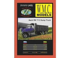 Wmc Models WMC MACK RW 713 savivartis, klijuojamas modelis 1:25, pagaminta Lietuvoje