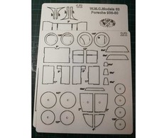 Wmc Models WMC Porsche 936-80 sportinis automobilis, lazeriu pjautas iš faneros rėmas 1/25