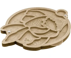 Wonderland Crafts Karoliukų organizatorius su permatomu dangteliu ir magnetu, 14,5×14,5 cm