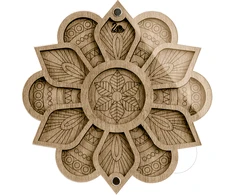 Wonderland Crafts Karoliukų organizatorius su permatomu dangteliu, magnetu, 14×14.5 cm