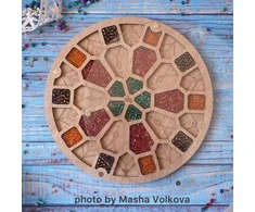 Wonderland Crafts Karoliukų organizatorius su permatomu dangteliu ir magnetu, 19×19 cm