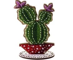 Wonderland Crafts Karoliukų siuvinėjimo rinkinys ant medžio su stovu, 10×14,5 cm, 11 spalvų