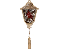 Wonderland Crafts Karoliukų siuvinėjimo rinkinys ant medžio, 8×12.5 cm, 12 spalvų