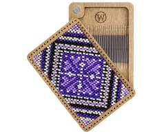 Wonderland Crafts Karoliukų siuvinėjimo rinkinys adatinei, 6×9 cm, 5 spalvų, 975 karoliukų