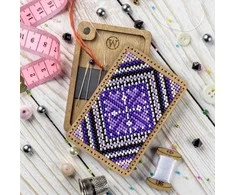 Wonderland Crafts Karoliukų siuvinėjimo rinkinys adatinei, 6×9 cm, 5 spalvų, 975 karoliukų