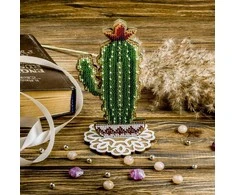 Wonderland Crafts Karoliukų siuvinėjimo rinkinys su mediniu pagrindu ir stovu PRECIOSA 7.5×15 cm