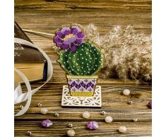 Wonderland Crafts Karoliukų siuvinėjimo rinkinys ant medžio su stovu, PRECIOSA, 7.5×12.5 cm