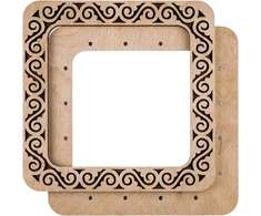 Wonderland Crafts Magnetiniai mediniai siuvinėjimo lankeliai 14×14 cm plokštiems paviršiams