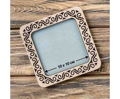 Wonderland Crafts Magnetiniai mediniai siuvinėjimo lankeliai 10×10 cm, plokščioms medžiagoms