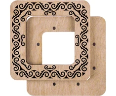 Wonderland Crafts Magnetiniai mediniai siuvinėjimo lankeliai 6×6 cm, plokštiems paviršiams