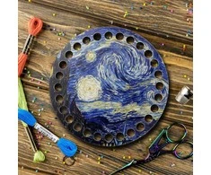 Wonderland Crafts Mulinių siūlų organizatorius siuvinėjimui, su numeriais, 15x15 cm